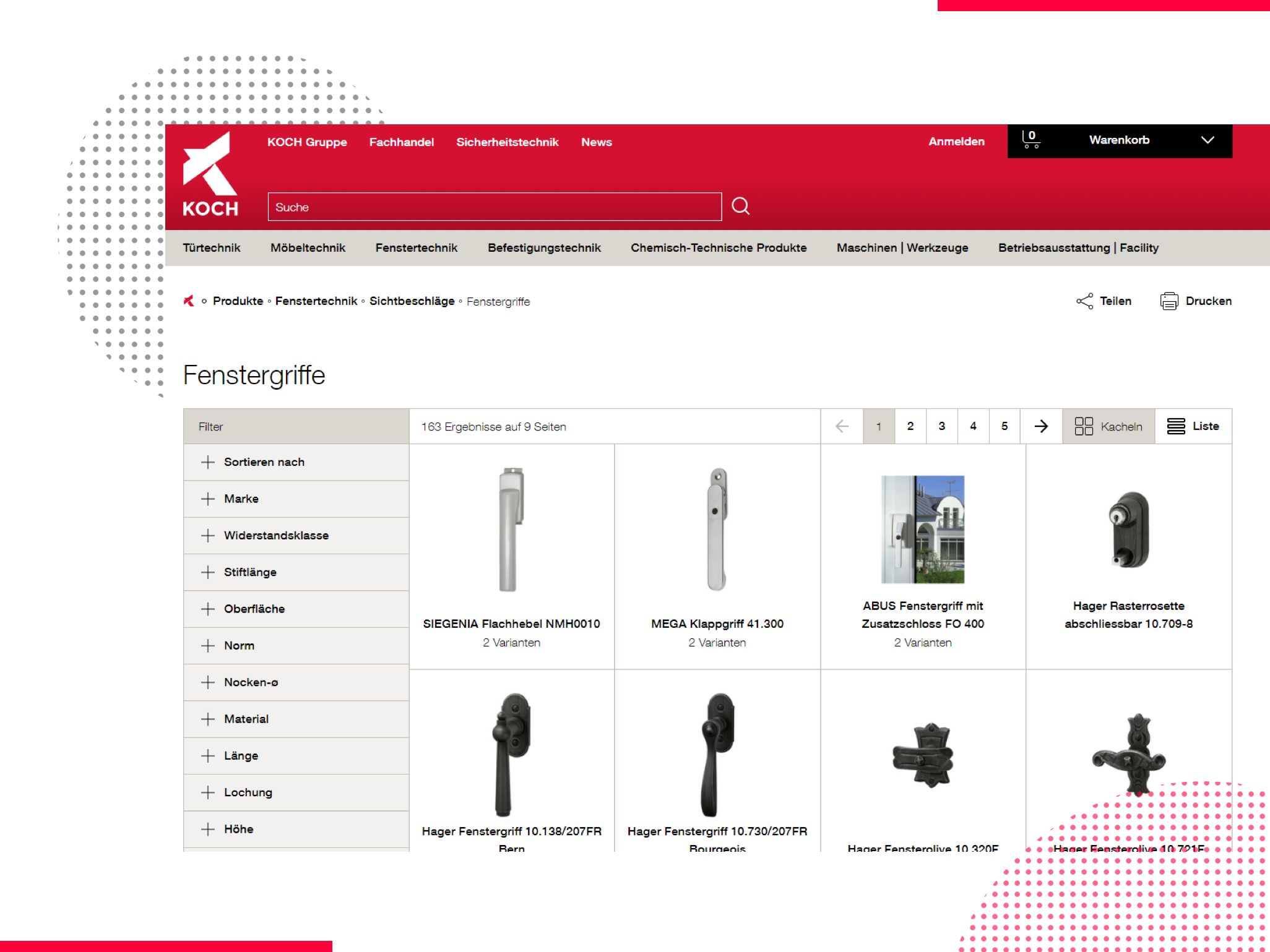 Koch - Abbildung Online-Shop Koch