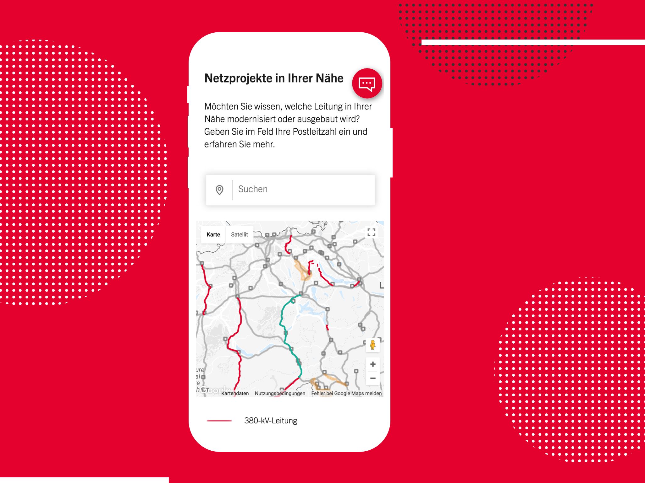 Swissgrid - mobile view Netzprojekte 