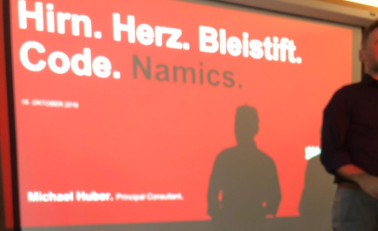 Präsentation zu Namics für die Studierenden der Uni St. Gallen