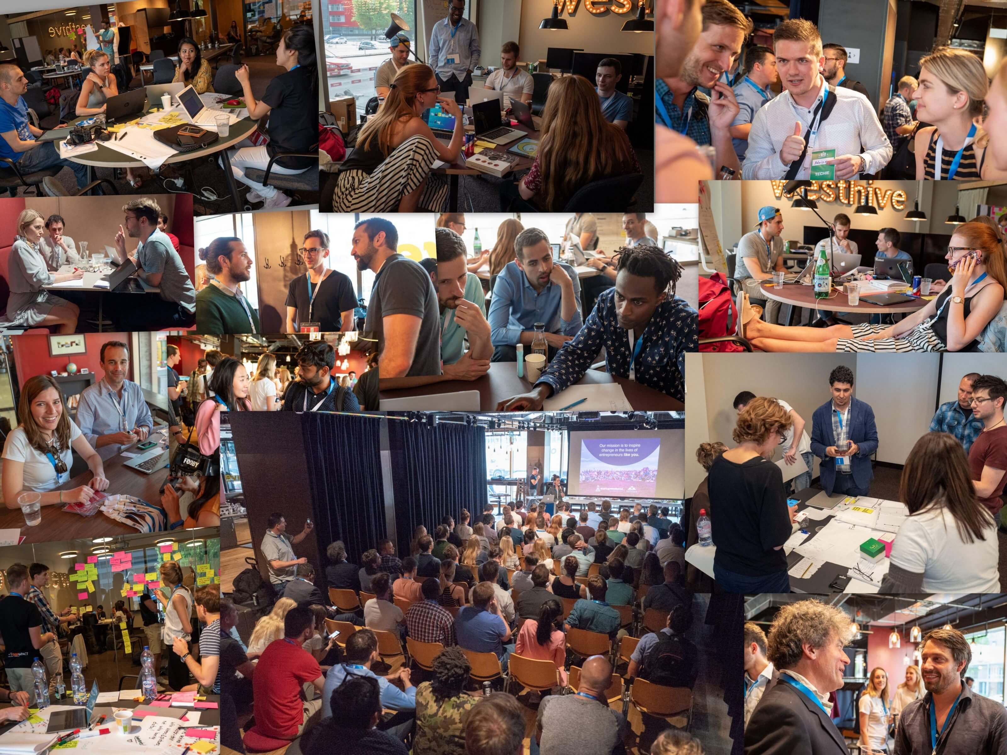 Foto Collage vom Startup Weekend in Zürich