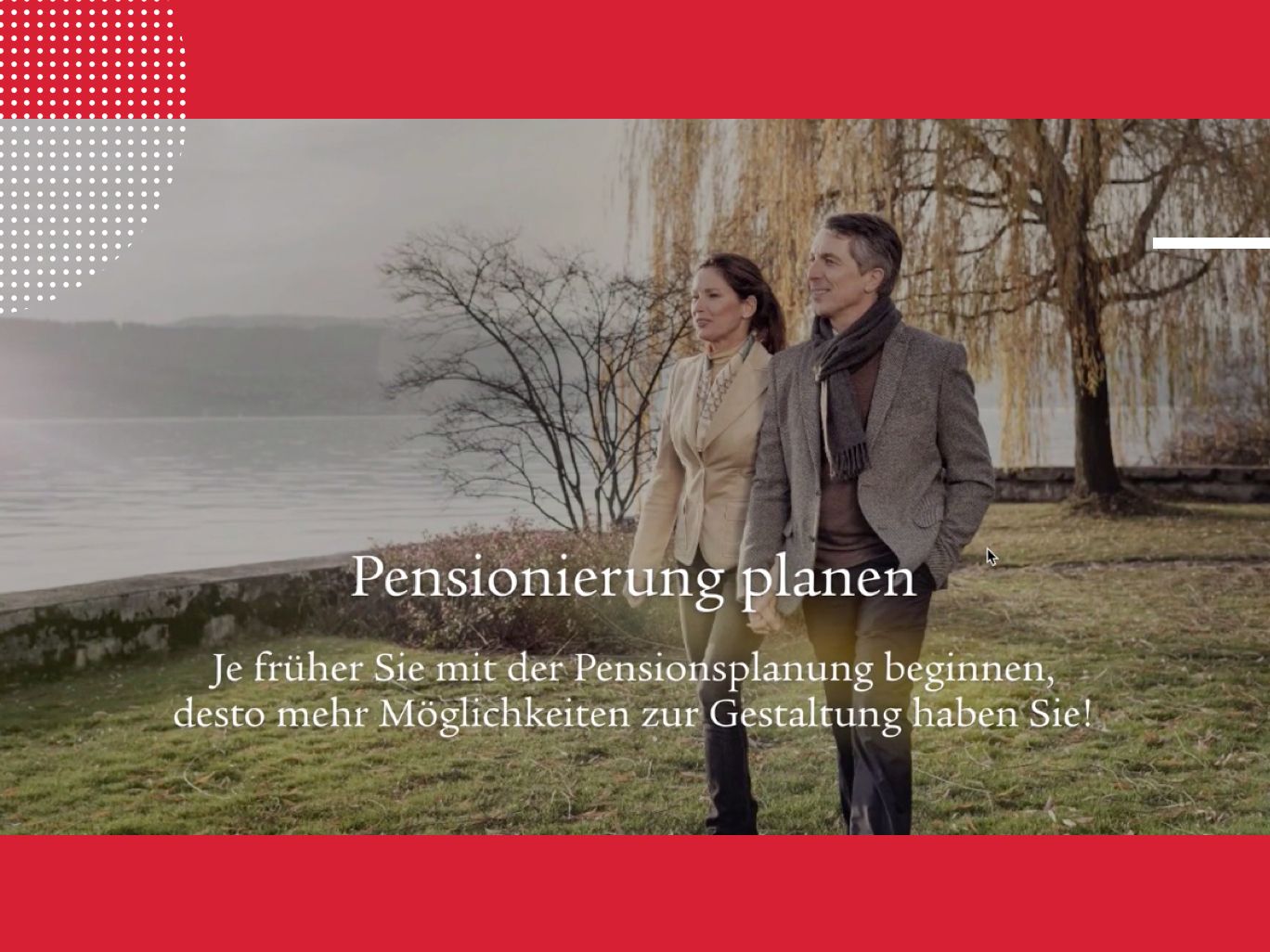 Einblick in die Website von Swiss Life