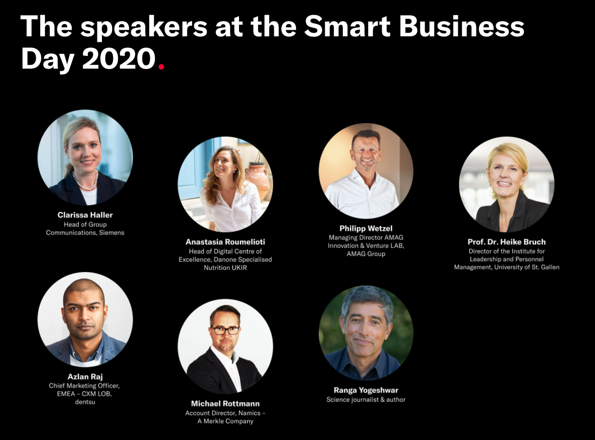 The speakers at the Smart Business Day 2020