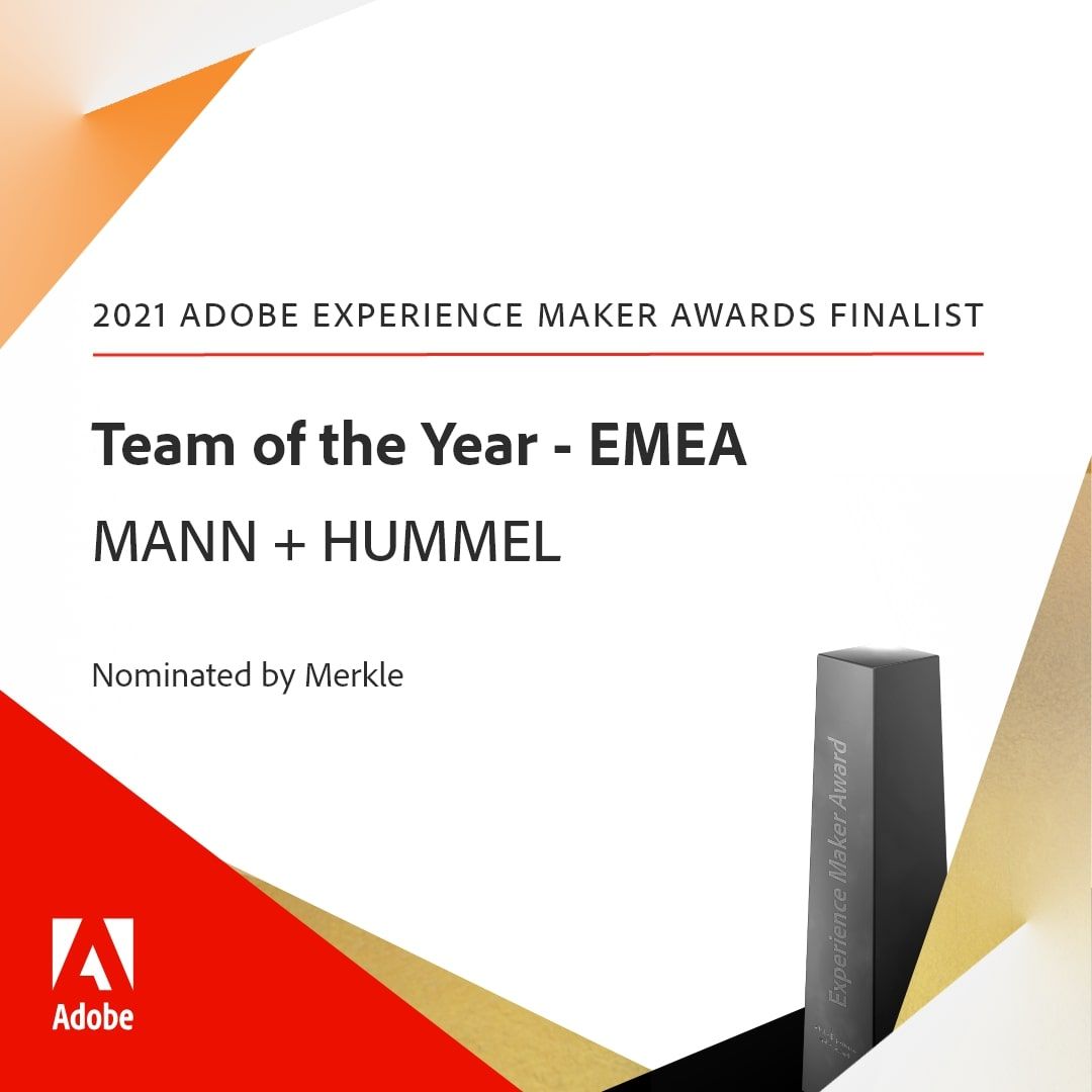 MANN+HUMMEL won the 2021 Experience Maker Award "Team of the Year" 